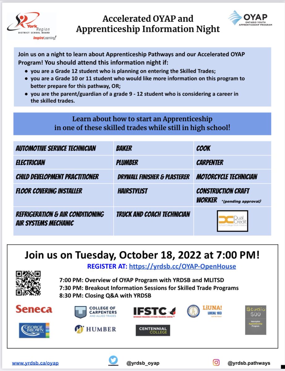 YRDSB Pathways tweet media