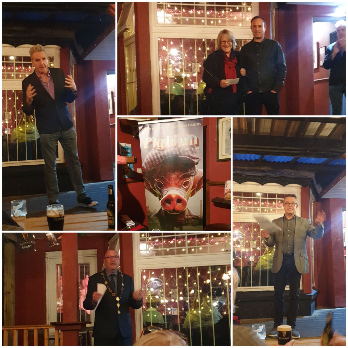 We have lift off!

Pigtown was officially launched this evening by Mayor Francis Foley, with speeches from College Chairperson <a href="/Dave_Griffin/">Dave_Griffin</a>, Pigtown playwright, Mike Finn, and directors Margaret Hough and Nigel Dugdale.

3 weeks to show week! Tickets from limetreetheatre.ie