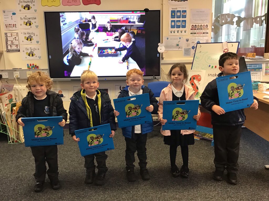 KillowenPS's tweet photo. Thank you BookTrust NI from our Primary one children, who were delighted to receive a story book to take home. What a wonderful gift! Happy reading.๐๐ #maketimetoread https://t.co/Elg8ROKJWz