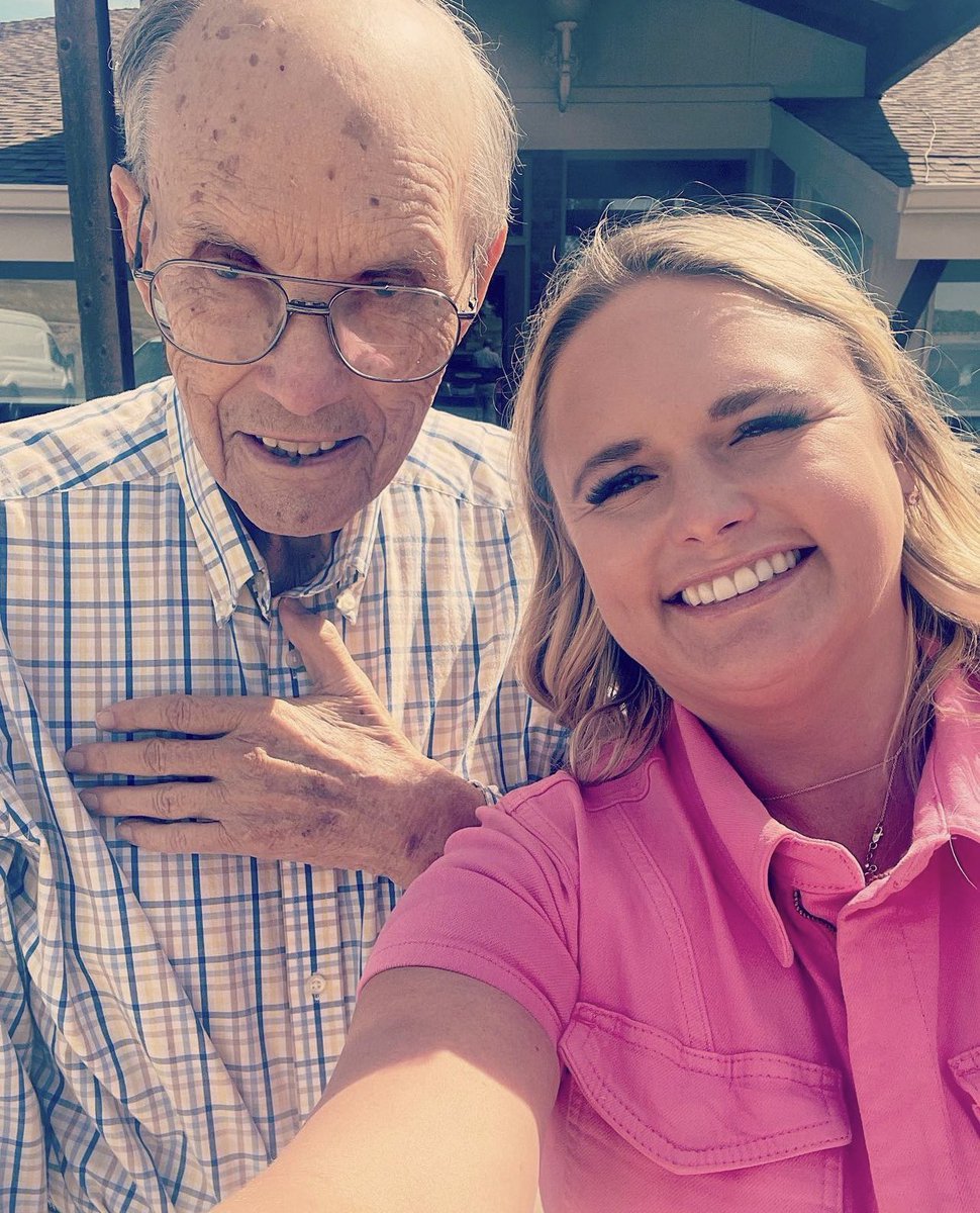 Selfie’s with paw paw 💕We were both laughing in pic 2 because he said “who is taking the picture?” I said me…it’s a selfie 😂💙He bought me my 1st pair of cowgirl boots & cowboy hat when I was 8. Guess he knew back then I was gonna be a country girl forever. 💖 you Paw Paw.
