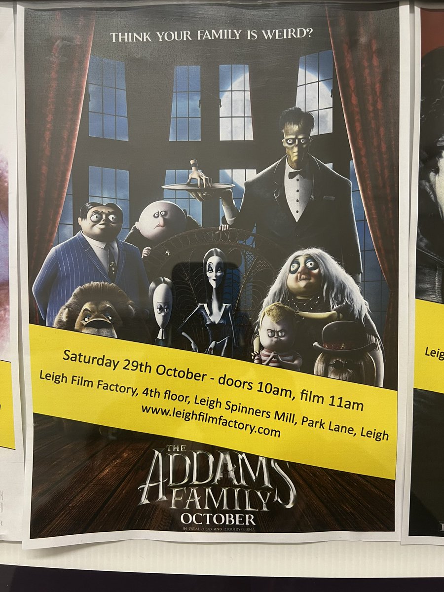 RightsCommunity's tweet photo. We popped into @FilmLeigh to purchase 🎟 for the half-term showing #TheAddamsFamily on 29/10/22
x20 young people looking forward to watching their 1st film in this #safespace
#FearAtTheFactory
#ScaryOctober #Halloween
@ElizabethC50 @beeblebear https://t.co/1b6RiVoeUK