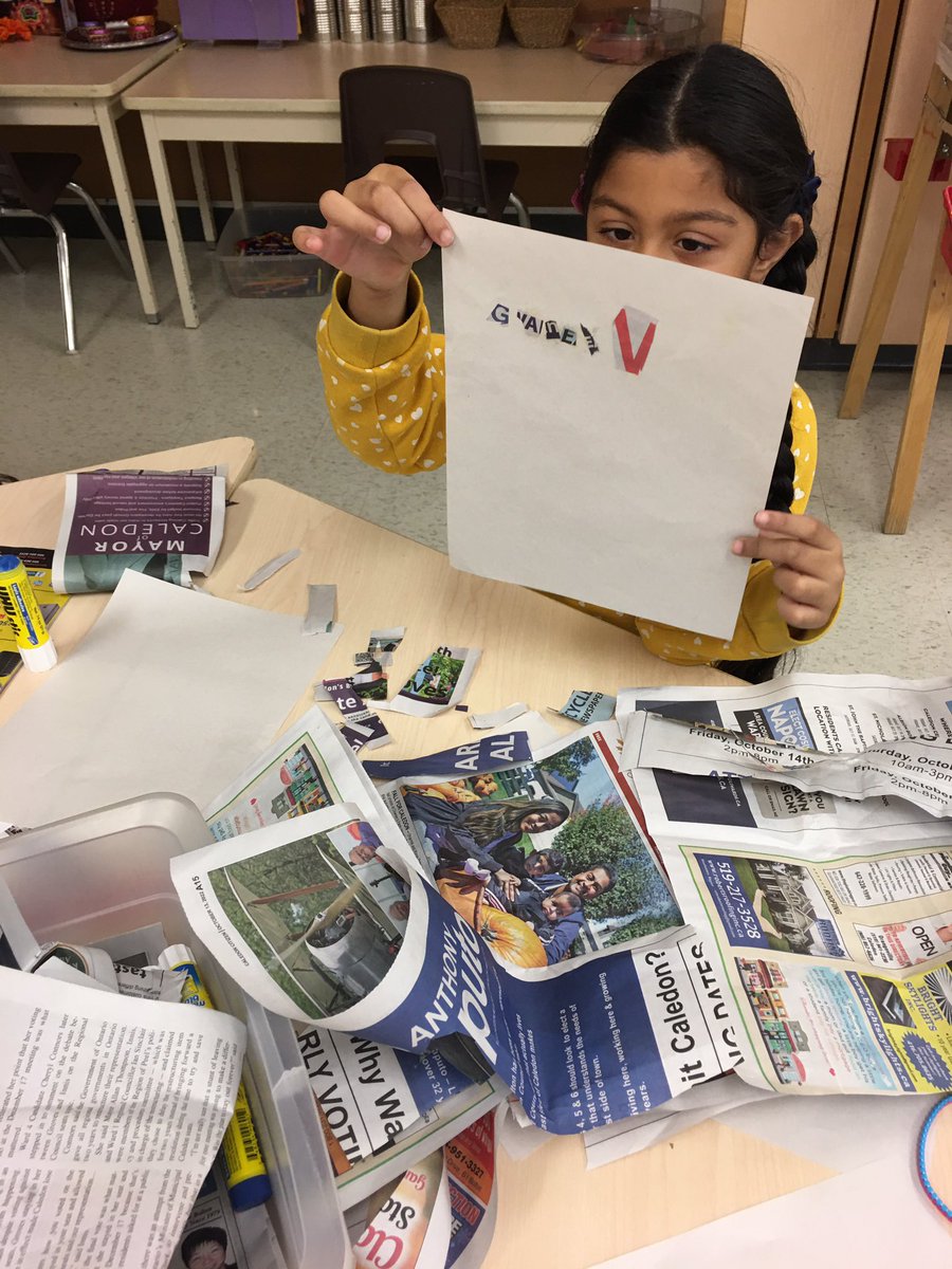K1Fairlawn's tweet photo. We have been learning to recognize, make, and print our names. Today we used flyers to make our names. https://t.co/ftRDDJw626