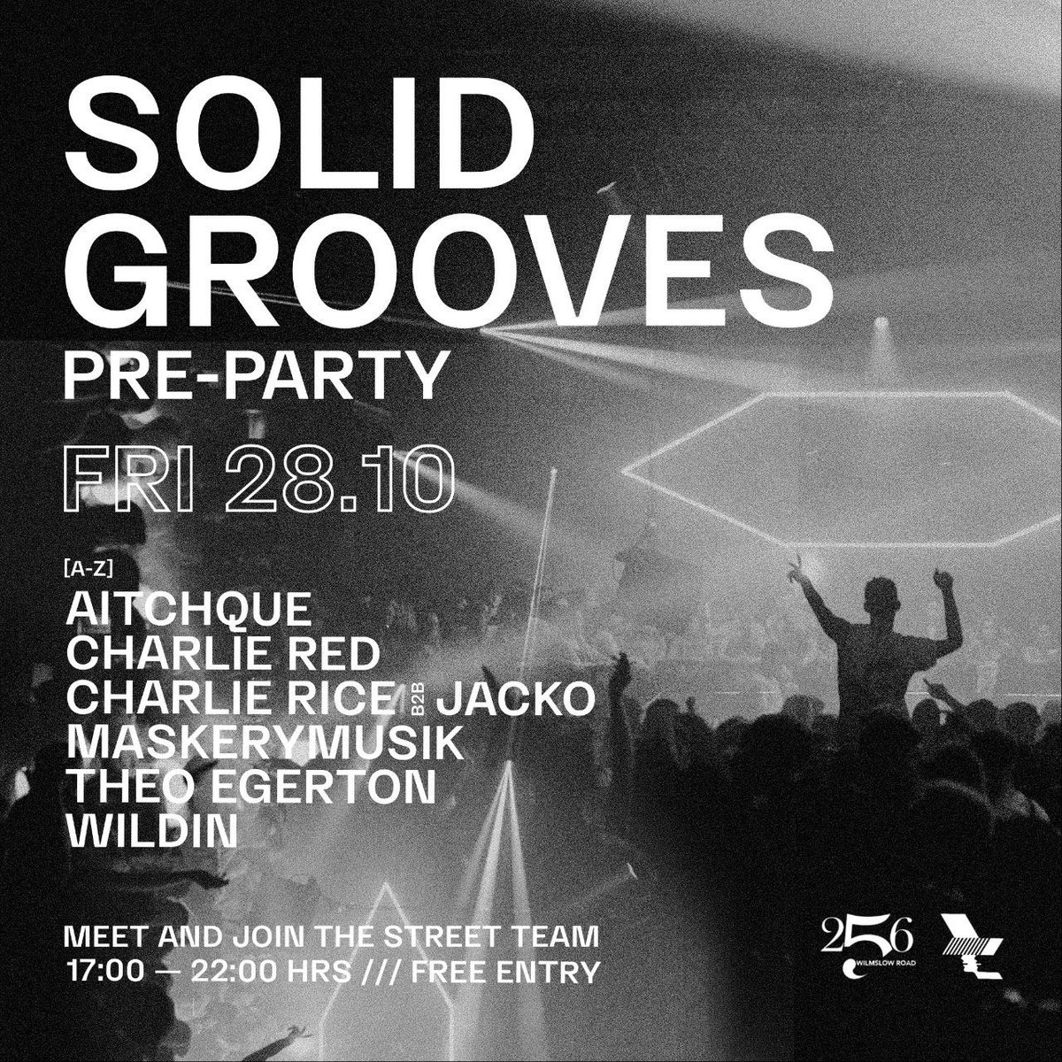 km97_x's tweet photo. Proud to be the event manager for the official WHP solid grooves pre party next Friday - anyone heading to the event make sure you get down to 256 before hand especially with this line up 🚀 https://t.co/HnLv1UvmFK