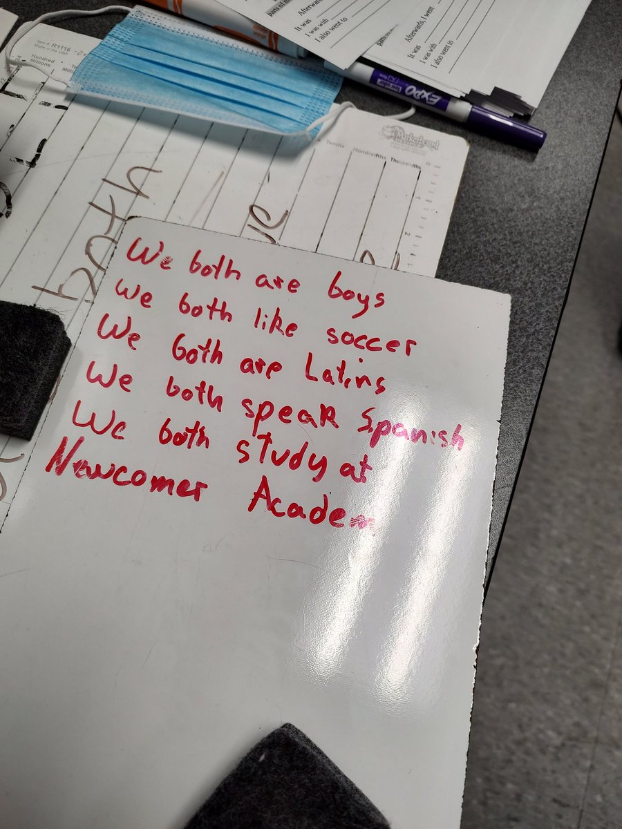 Finding connections with classmates.