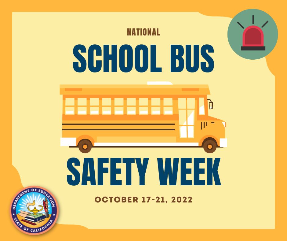 This week is National School Bus Safety Week (October 17-21). 
Please keep our students safe and remember to stop when approaching a school bus with its flashing red lights.