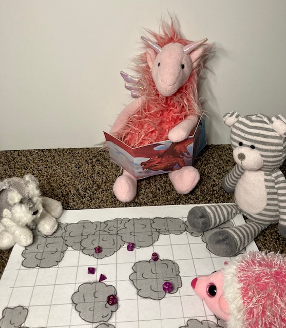 prestidad's tweet photo. I asked my daughter to take few pictures of some stuffed animals for my latest blog post and the stuffies started a campaign while my back was turned. #fayestuffy #dnd #5e #ttrpg #dmdad https://t.co/tyB8qMPSzF