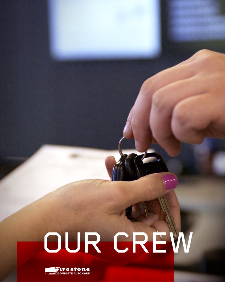 FirestoneAuto's tweet photo. Handing over the keys to their first car is tough. Our techs make it easier with a Complete Vehicle Inspection and added peace of mind. No matter the milestone, we're proud to be your complete auto care solution. #FirestoneAuto #CarCare #CarTip #Maintenance #CompleteAutoCare https://t.co/qIUPmXEbJT