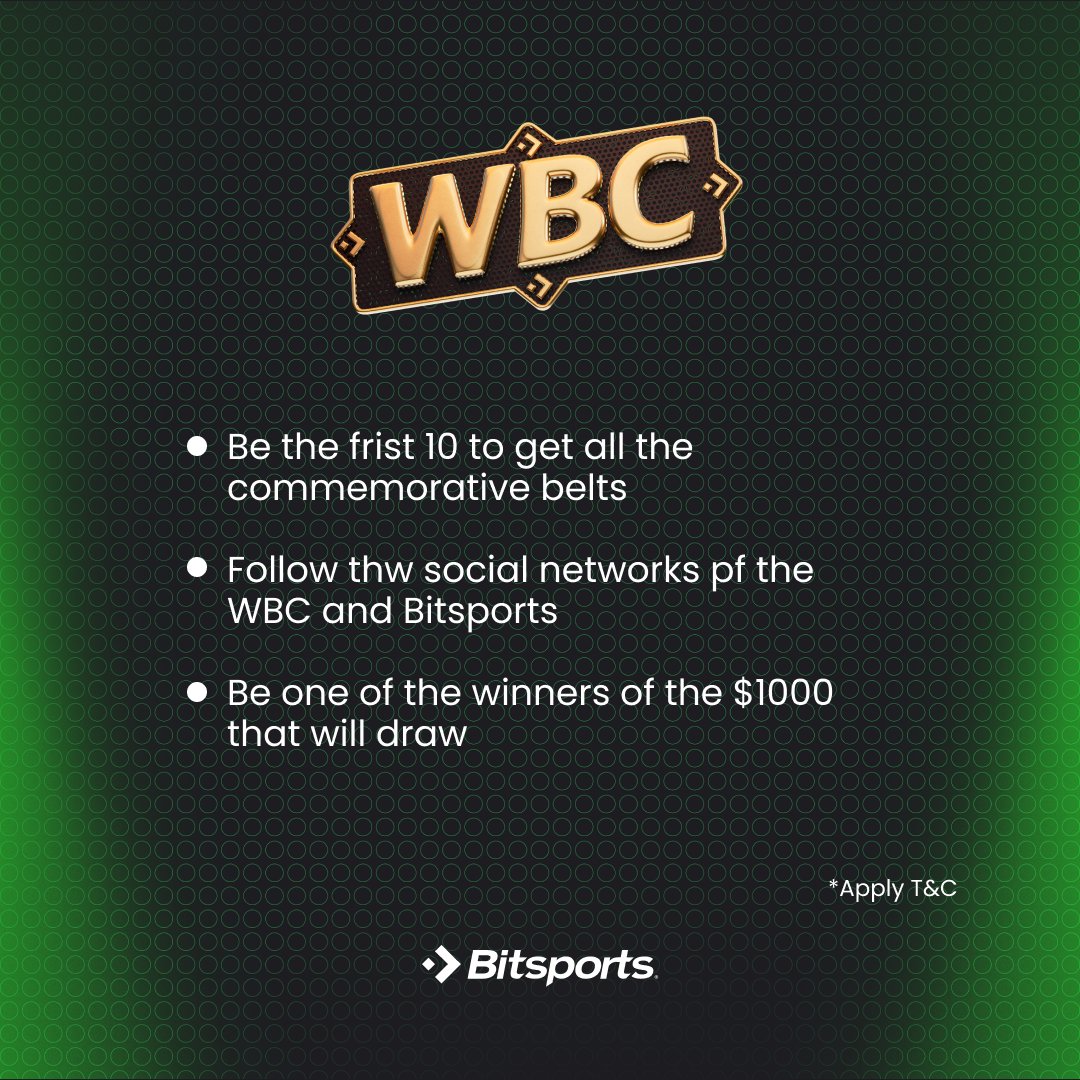 WBCBoxing's tweet photo. It's time to win $1,000 with the WBC. What are you waiting for?
!Follow the steps and participate!
https://t.co/dEjklDgCAX
#ElWBCEvoluciona #AlbumDigital https://t.co/I3F7Q5qlvl