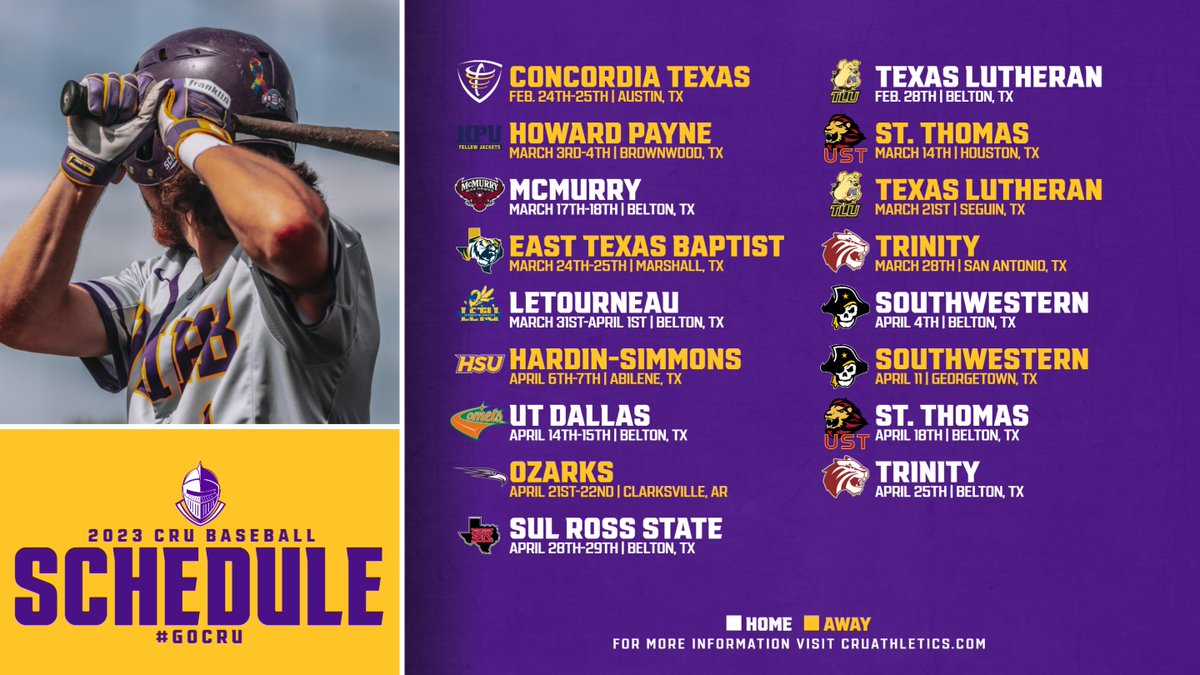 crubaseball's tweet photo. MARK YOUR CALENDAR 📆 

#gocru https://t.co/qHBQ7xB6kC