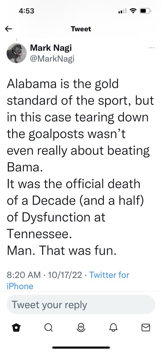 walt coleman (@f3disney) on Twitter photo The comment below is the most accurate assessment I have seen to date on the goalpost tear down after Bama v Tennessee game. <a href="/F3Blackjack/">David Ayres</a> <a href="/Halfpipeclt/">Todd Wilson</a> The comment below is the most accurate assessment I have seen to date on the goalpost tear down after Bama v Tennessee game. <a href="/F3Blackjack/">David Ayres</a> <a href="/Halfpipeclt/">Todd Wilson</a> 