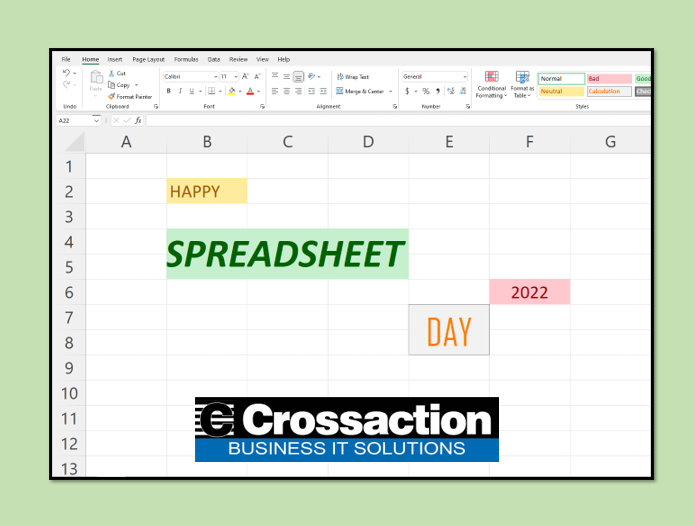 CrossactionUT's tweet image. **SPREADSHEET DAY!*
Celebration for both the advantages of Spreadsheet software, and the aggravations! The significance of spreadsheets in day-to-day work life has been a tremendous revolution for many of us!
#spreadsheetday #crossaction #computers #software #2022 #celebration