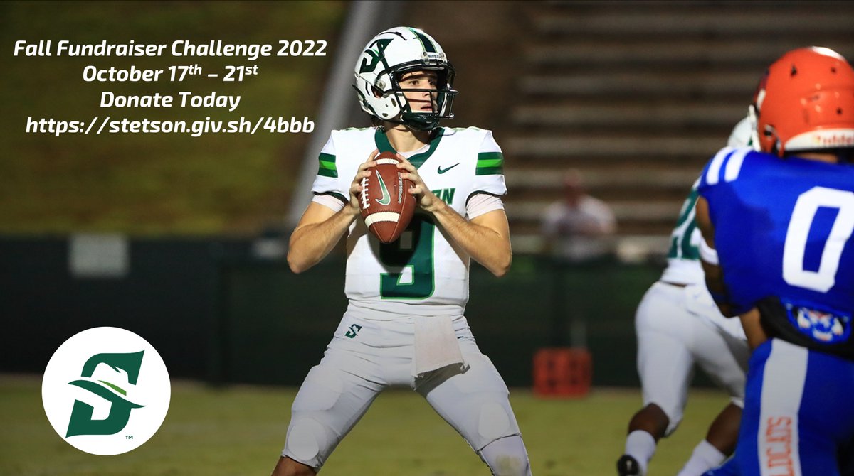 StetsonFootball's tweet photo. Hatter Nation - Join us in our annual Fundraiser Challenge! Help support your Stetson Football Program by donating at:

https://t.co/9NepJpDlqi

You help play an important role in our success!! Thank you for your continued support!!

#HatAttack https://t.co/d2Q8n6tnB2