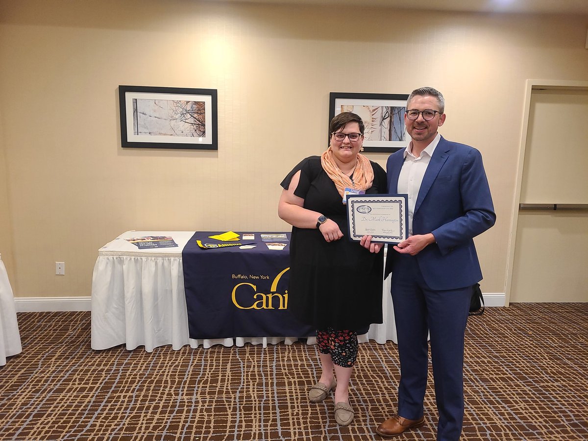 kit_kat794's tweet photo. Having a great time at #cspanys22 @CSPANYS. It was great to see one of my mentors @MarkRHarrington be awarded the CSPA-NYS Eminence in Mentorship Award! Loving the conference so far! https://t.co/LFddNPs0Y0