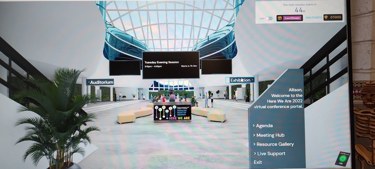 allison_graycon's tweet photo. Virtually early to test my connections to #Hereweare2022 lovely waiting area 😃 https://t.co/53QmGzqbrg