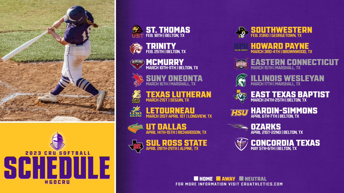 📆CHECK OUT THE 2023 SPRING SCHEDULE👀

#gocru