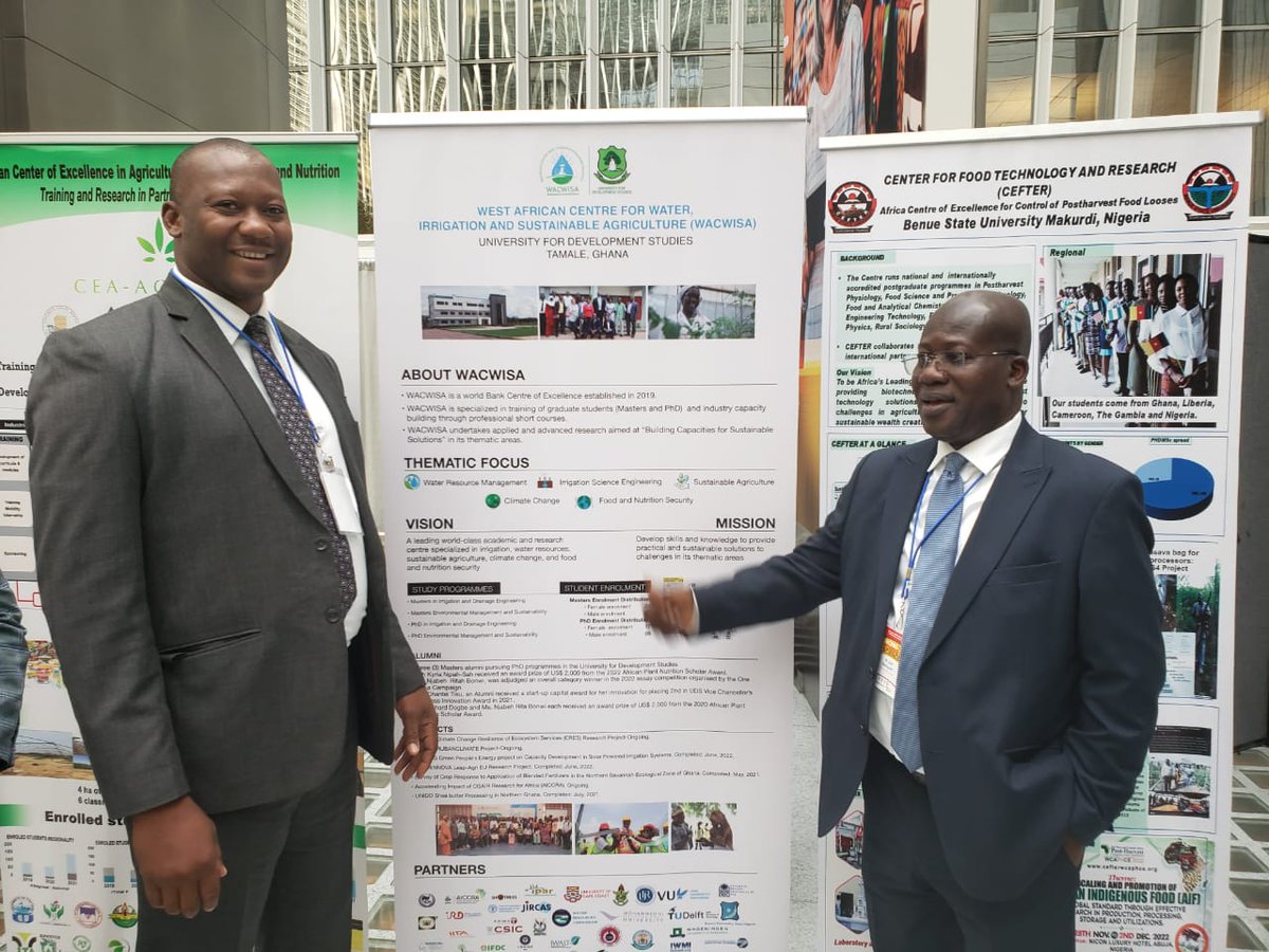 wacwisa's tweet photo. Prof. Felix K. Abagale, Director @wacwisa  @UDS @the_ACEImpact @AAU &amp; Prof. Eric Y. Danquah, Director @wacci_gh participates in High Level Meeting with partners at Washington DC on " The African Higher Education Centre’s of Excellence: pathway towards sustainable development” https://t.co/BDR6OI4SEM