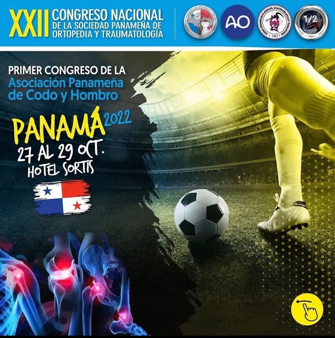 fisiogmed's tweet photo. XXII Congreso Nacional de la Sociedad Panameña de Ortopedia y Traumatología junto con la Asociación Panameña de Hombro y Codo. 

Del 27 al 29 de octubre en el hotel Sortis 

Ya te inscribiste? 

#fisiogmed #fisioterapia #ortopedia #fisioterapiadeportiva #congresopanama https://t.co/vvDRhGwfbF