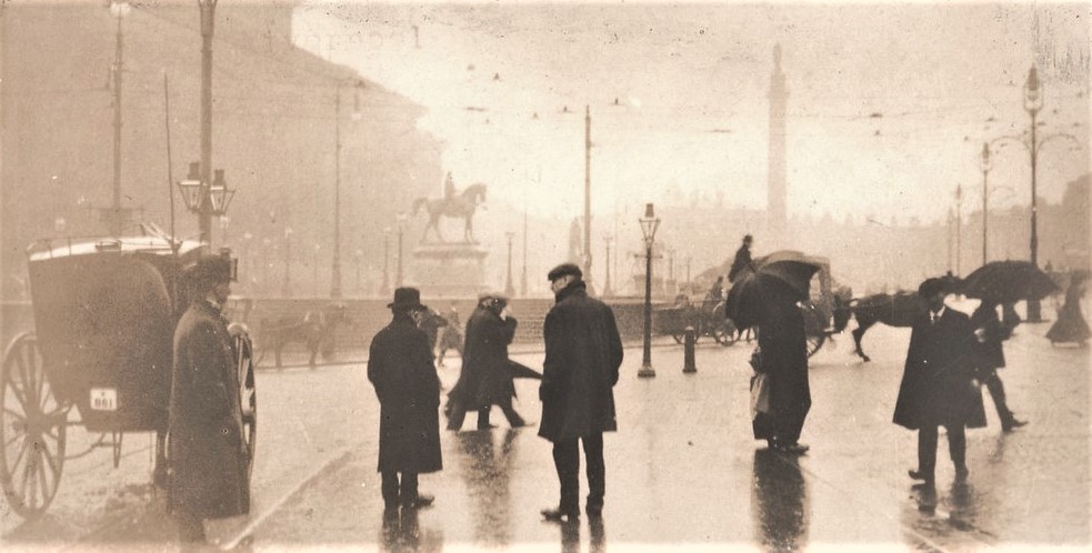 A Rainy Day - St George's Plateau, Liverpool 1900s
