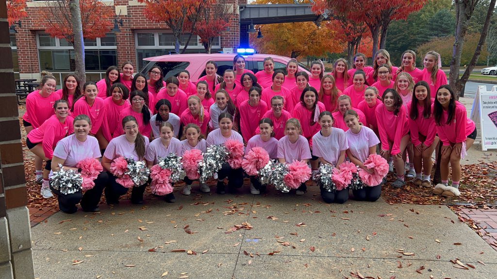 HHSHawksAD's tweet photo. Volleyball ready for DIG PINK vs @NMAthleticsAD #hhsdanceteam #digforthecure https://t.co/r7RNhzzOVZ