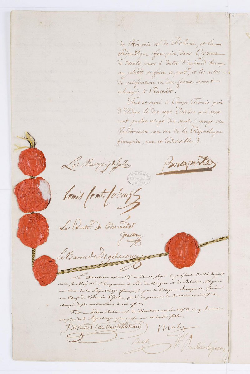 LAURASolete123's tweet photo. El 17/10/1797 fue firmado el Tratado de #Campoformio por Napoleón Bonaparte y los austriacos.
Marcó el final de la Primera Coalición, la victoriosa conclusión de las campañas de Napoleón en Italia y el final de la primera fase de las Guerras Napoleónicas. https://t.co/aW8GC9s1B5
