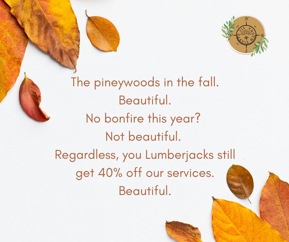 SPMnotary's tweet photo. Don't be down that there will be no @SFASU bonfire this year. You lumberjacks are still getting  40% off our services, always. 

From one Lumberjack to another, there is always next year. 

Axe 'Em! 

#SFA #SFAlumberjacks #AxeEm #SFASU #bonfire #nacogdoches #notary https://t.co/t9Ph91R0Xd