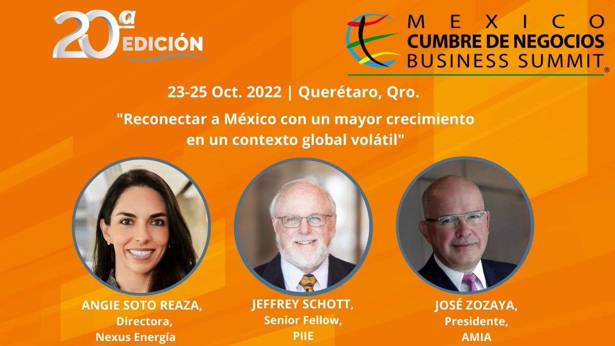 ESTAMOS A POCOS DÍAS DE LA 20a. EDICIÓN DE MÉXICO CUMBRE DE NEGOCIOS. ¡REGISTRATE! CONOCE MÁS SOBRE NUESTRO INTERESANTE PROGRAMA Y ORADORES EN: cumbredenegocios.com.mx y en los teléfonos 5547 441220 y 5552039316 #CumbreDeNegocios 
<a href="/Arangiesoto/">Angie Soto</a>
<a href="/JoseZoz/">José Zozaya</a>