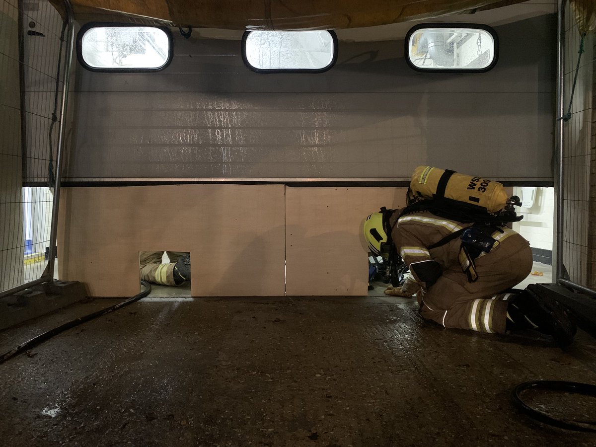 BA training, branch techniques and set removals! Yes, they really did get through that small gap in full fire kit and Breathing Apparatus. Thanks to Crew Manager Cook for organising a slightly different scenario but one we must be ready for. Great work everyone.