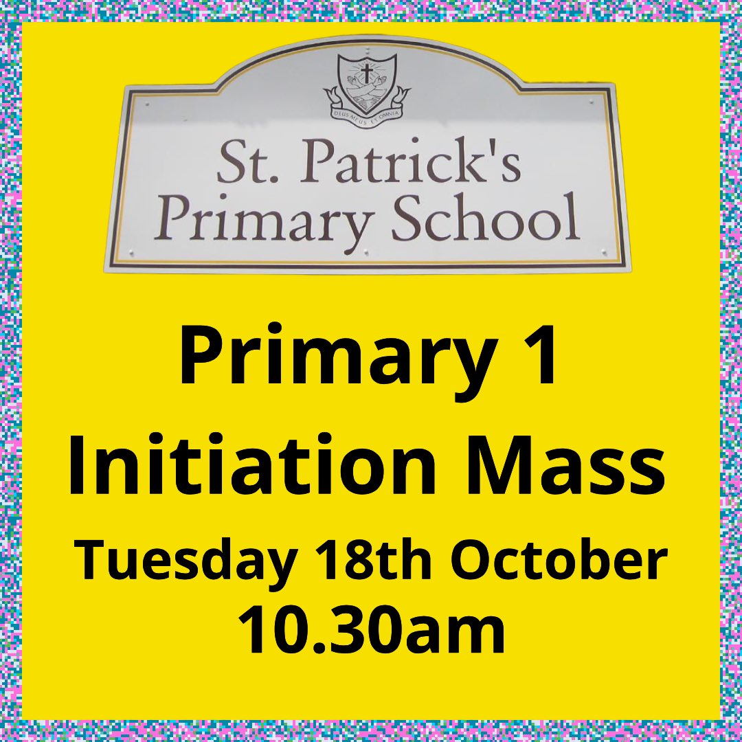 mayobridge_ps's tweet photo. The Initiation Mass for the new Primary One year group will take place tomorrow at 10.30 am in the Church.  As this is a significant family occasion, we would particularly welcome all family members including grandparents/carers etc https://t.co/QGAFXEXvuR