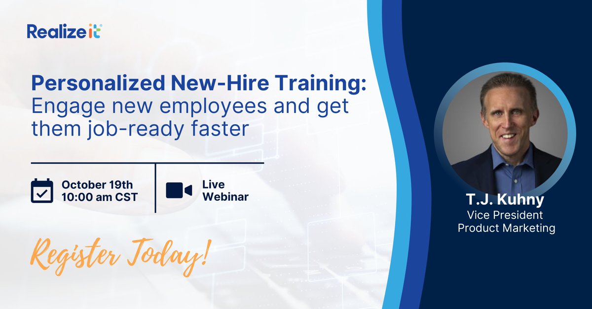 Reserve your spot for this webinar to see firsthand how to deliver a unique and personalized digital new-hire experience built on adaptive technology just by adding your content. bit.ly/3VfbPmJ
#newhire #newhiretraining #onboarding #adaptivelearning #adaptivetechnology