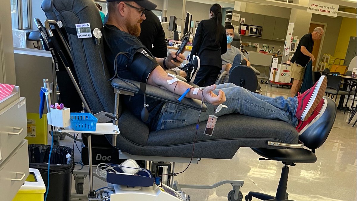 It is coming up on three years since my dad passed. In the weeks prior, we promised to donate blood to help pay the system back for all that he required. While it was only my 3rd donation on Saturday, I'd encourage everyone to get out and donate. 
<a href="/CanadasLifeline/">Canadian Blood Services</a>
 #donatetoday