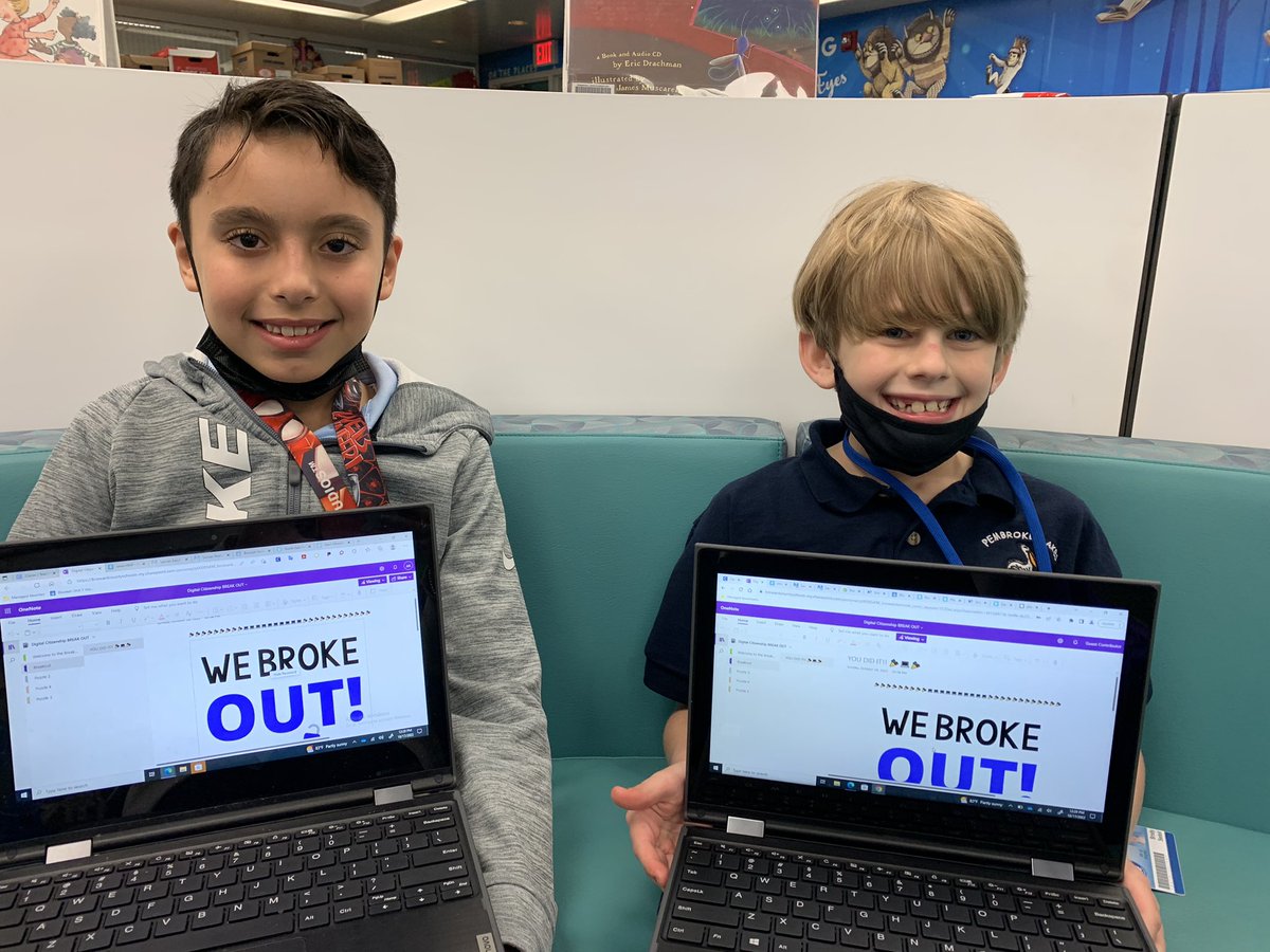 MsFossella's tweet photo. Students in grades 3-5 did an AMAZING JOB with todays @OneNoteEDU Breakout on #DigitalCitizenship We had a blast!! 🎉💻

🔐 Great job connecting and problem solving🌍💯#DigitalCitizenshipWeek 
#MIEExpert #MicrosoftEDU #OneNote @MsJRivero @FloridaMIEE @MIEE_Flopsie @BCAMSLibraries https://t.co/c9AmQtcfL8