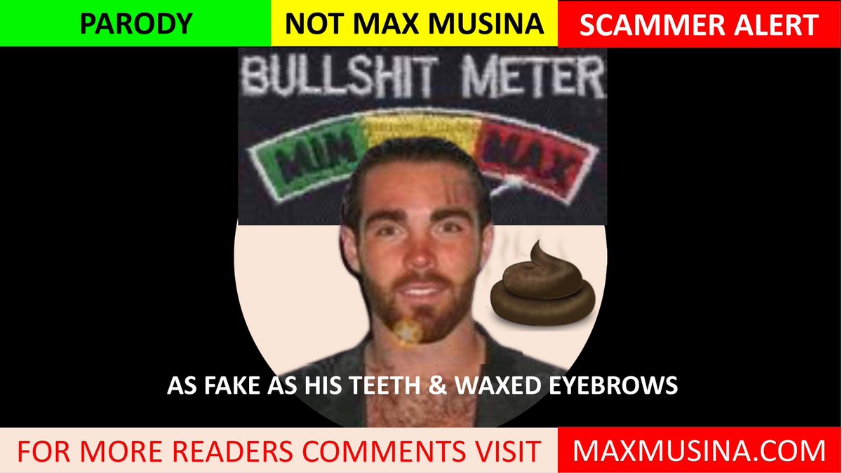 maxmusina82's tweet photo. Massimiliano Musina. PARODY. NOT-SO FUNNY COMMENTS. Taking the BS METER to the "Max Musina" 🤪🤣 #mapgroup #maxmusina #imdb #massimilianomusina #puertorico #Satire #NFT For more readers' comments visit https://t.co/jtgvUBQcbi https://t.co/x0SfgXrGBG