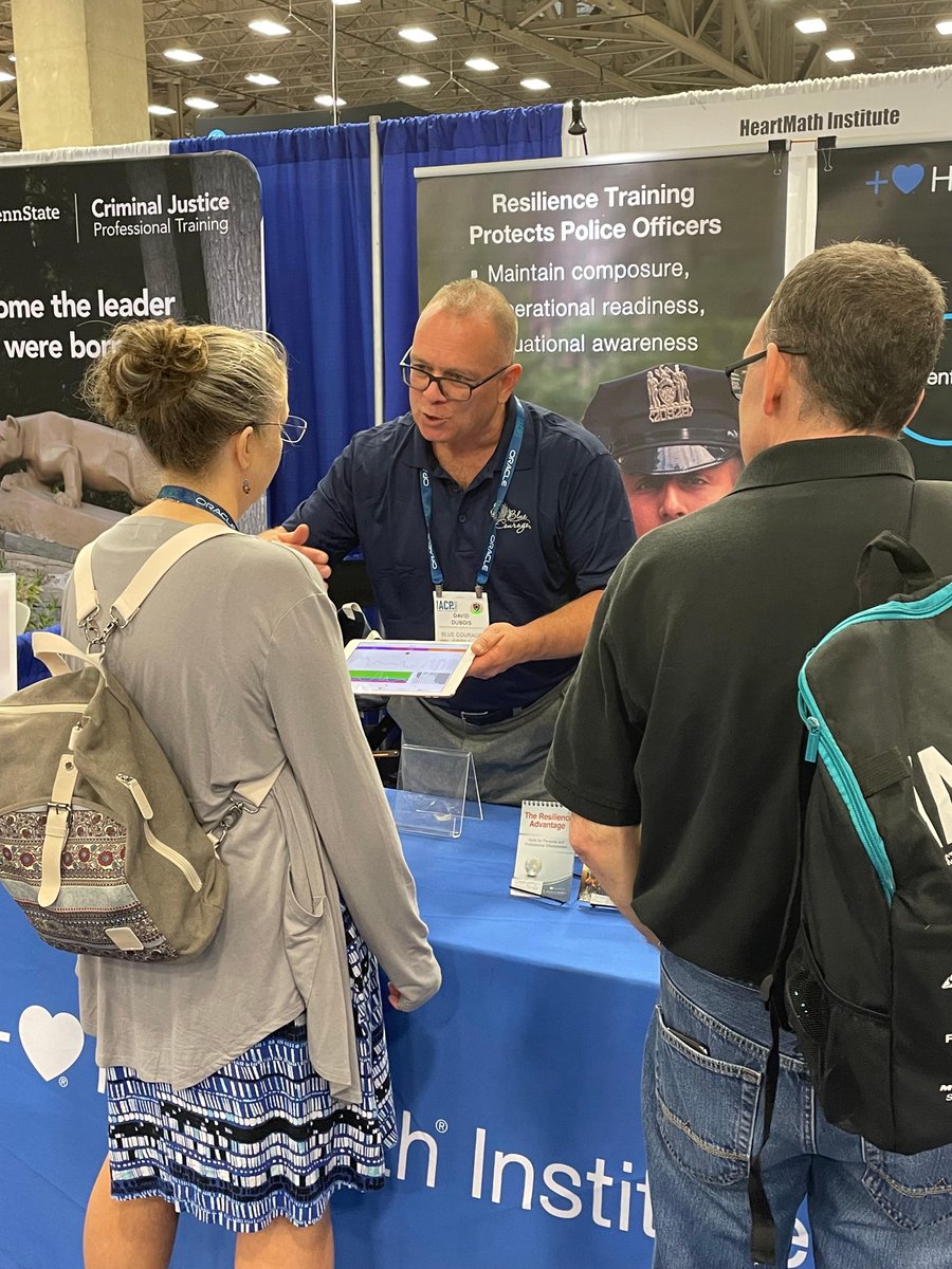 bluecourage's tweet photo. A very productive and great day 2 at IACP! Wonderful to see old friends of Blue Courage and grateful to make many new relationships! Visit the Blue team at booth 4005! #IACP #bluecourage #purpleresolve #leleadership #officerhealthandwellness #resilience https://t.co/Vpa86uC43M