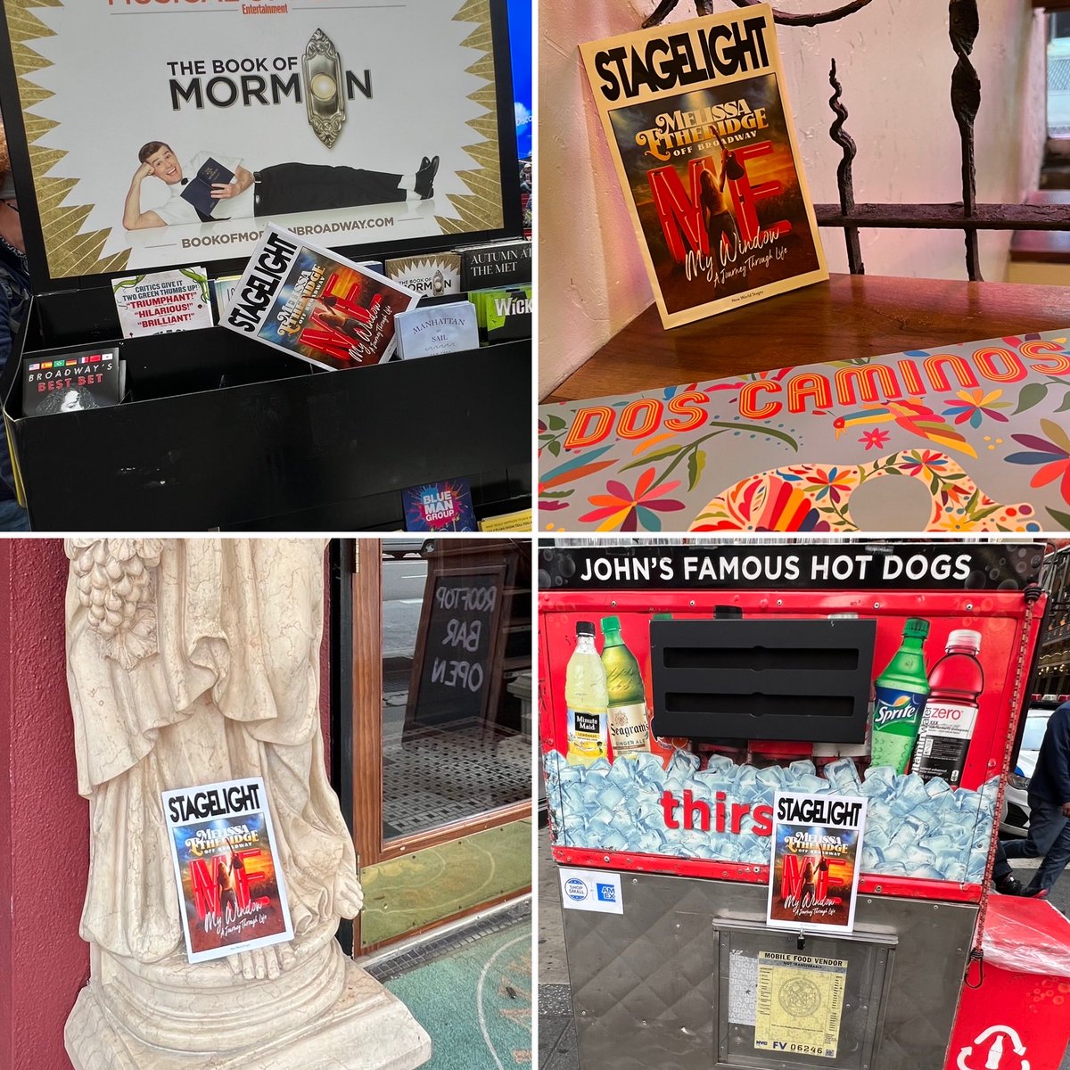 caryn_maroni's tweet photo. Today everywhere I went in #NYC I saw Melissa @metheridge 🎸🎤🎶🔥@newworldstages #MyWindow 🪟 #PlayBills ?!? 🤣 (I had gathered a bunch of the ones discarded on floor after show…& left them around town!) 🤪🤯🪟🪟🪟🪟🪟⭐️⭐️⭐️⭐️⭐️ https://t.co/UmZnS5ifTz