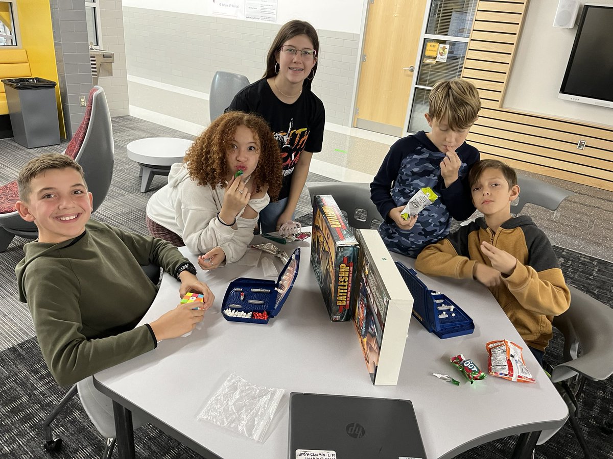 My 7th period class set a goal that at least 90% of the class would earn a 90% or higher on their Ratios test. They met their goal and finally celebrated today with a board game party &amp; snacks! <a href="/ShoresMiddle/">Potomac Shores Middle School</a>