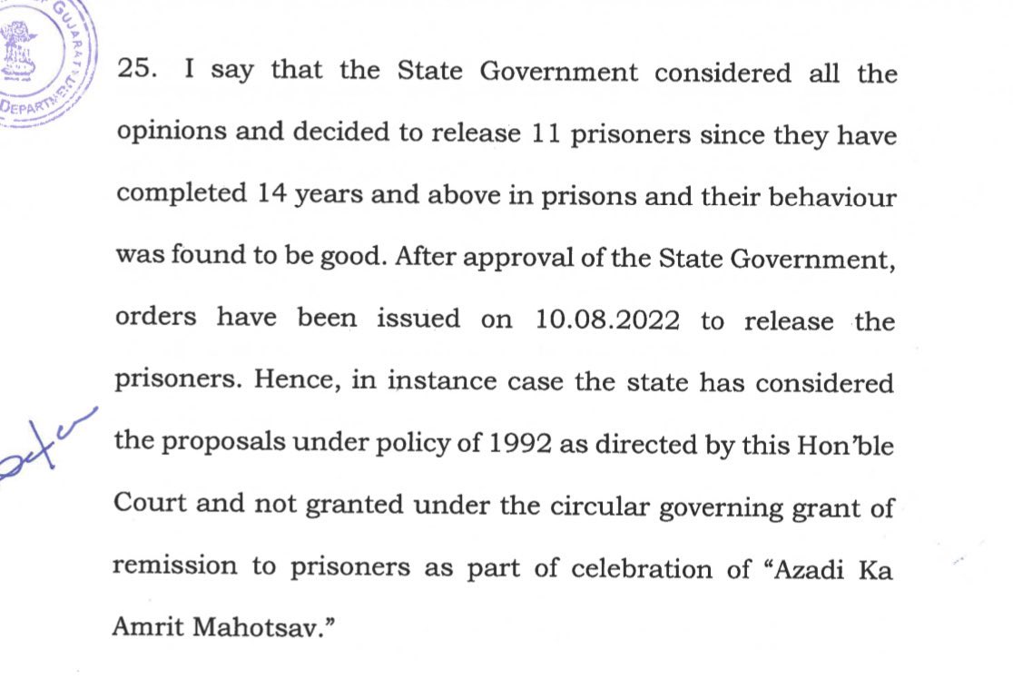 MujtabaAasif's tweet photo. The state where Muslims were butchered, women were raped and even kids &amp; family of #BilkisBano were murdered in 2002 was ruled by the same man who rules the centre now. There should be no surprise as to how MHA wanted to release rapists of #BilkisBanoCase https://t.co/rHVhZvByPm