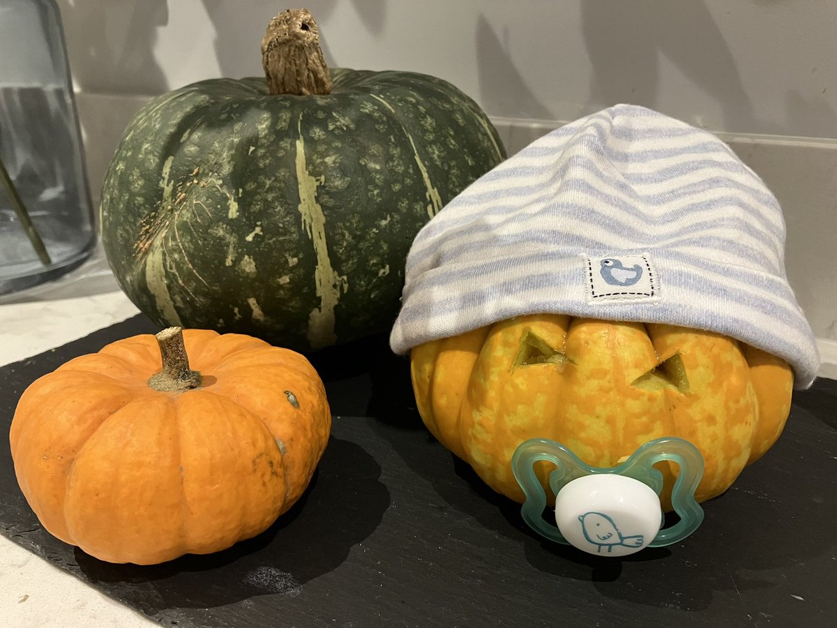 beckycheets's tweet photo. Olivia’s entry to the nursery pumpkin competition inspired by her baby brother, Harry! 🎃👶🏻 @MrJHD_SENCo https://t.co/PtJcipE719