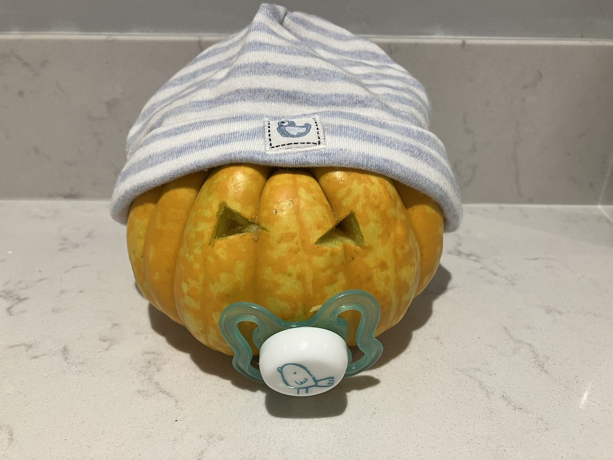 beckycheets's tweet photo. Olivia’s entry to the nursery pumpkin competition inspired by her baby brother, Harry! 🎃👶🏻 @MrJHD_SENCo https://t.co/PtJcipE719