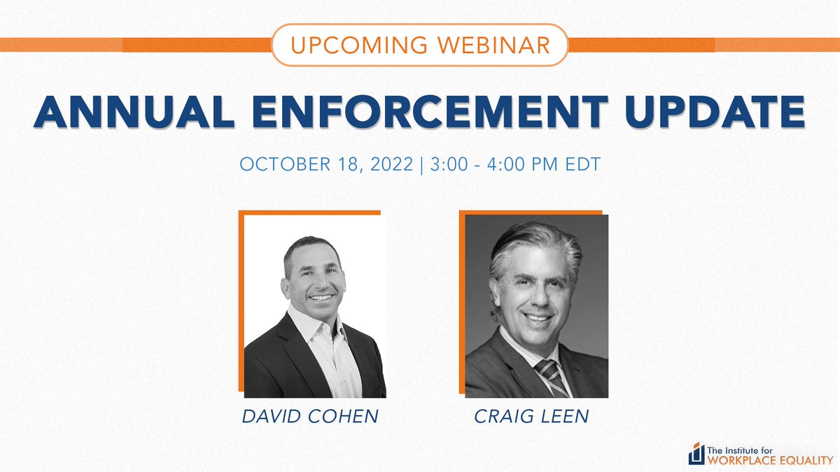 institute4wpeq's tweet photo. LAST CHANCE to sign up for tomorrow's webinar: Annual Enforcement Update. This webinar is FREE! 

Register here: https://t.co/SEjgVOOpAM https://t.co/ZdsclZl91A