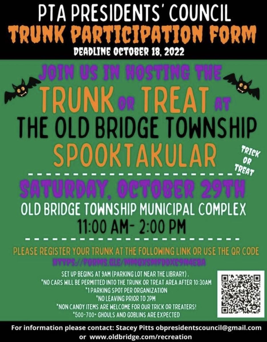 OBHSPTSA (@obhsptsa) on Twitter photo The PTSA is asking for candy donations for this great event being hosted by Old Bridge PTA Presidents Council ! have your student drop off to main building Room 110!! Thank you so much!! ππ€<a href="/FazioSally/">Mrs. Fazio π</a> <a href="/MondanoN/">Mrs. Mondano</a> <a href="/fmiraglia99/">francine miraglia</a> The PTSA is asking for candy donations for this great event being hosted by Old Bridge PTA Presidents Council ! have your student drop off to main building Room 110!! Thank you so much!! ππ€<a href="/FazioSally/">Mrs. Fazio π</a> <a href="/MondanoN/">Mrs. Mondano</a> <a href="/fmiraglia99/">francine miraglia</a>