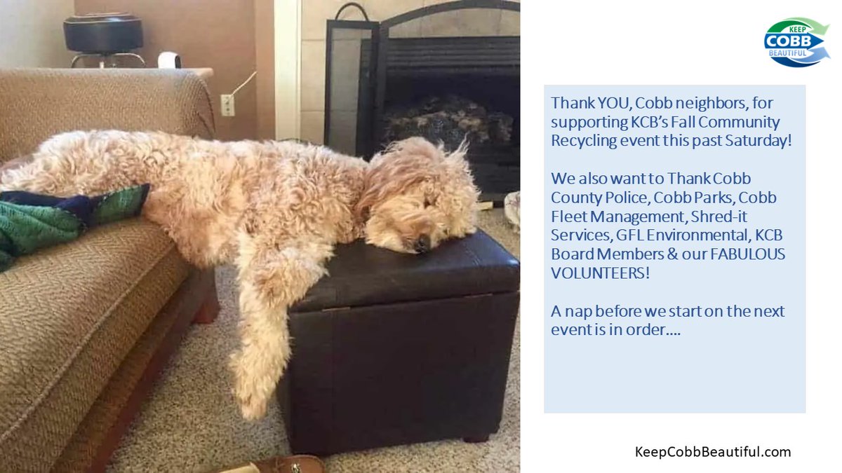 Thank YOU for recycling!  Next event is the Medication Take Back on Saturday, October 29th
Link:  ow.ly/VBoq50LcAan
#mariettaga #mabletonga #kennesawga #powderspringsga #austellga #acworthga #smyrnaga