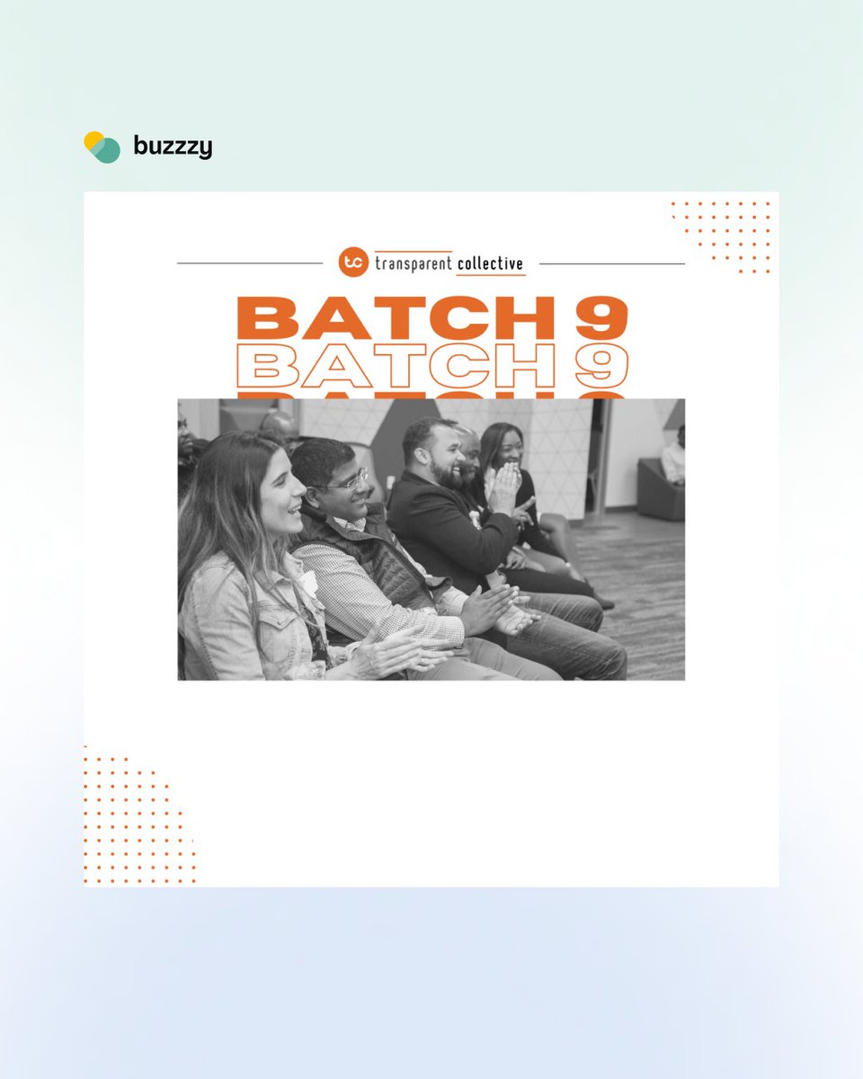 buzzzyinc's tweet photo. We are excited to announce that we've been accepted to be a part of @TCfounders Early Stage Program! Our very own Nina, among 9 founders, will be joining TC’s alumni network of over 70+ diverse and underrepresented founders from across the country. https://t.co/RXOBv3AYGB