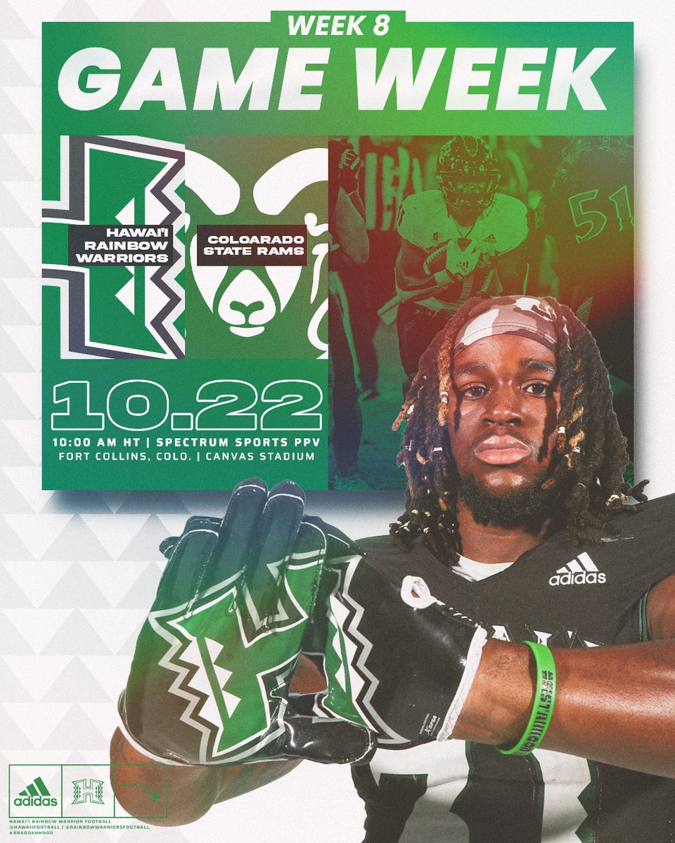 HawaiiFootball's tweet photo. Warriors head to the Rockies for a match-up with Colorado State. #BRADDAHHOOD

➡️ https://t.co/Xj8ZTyOiVe https://t.co/zXyDNZt0ne