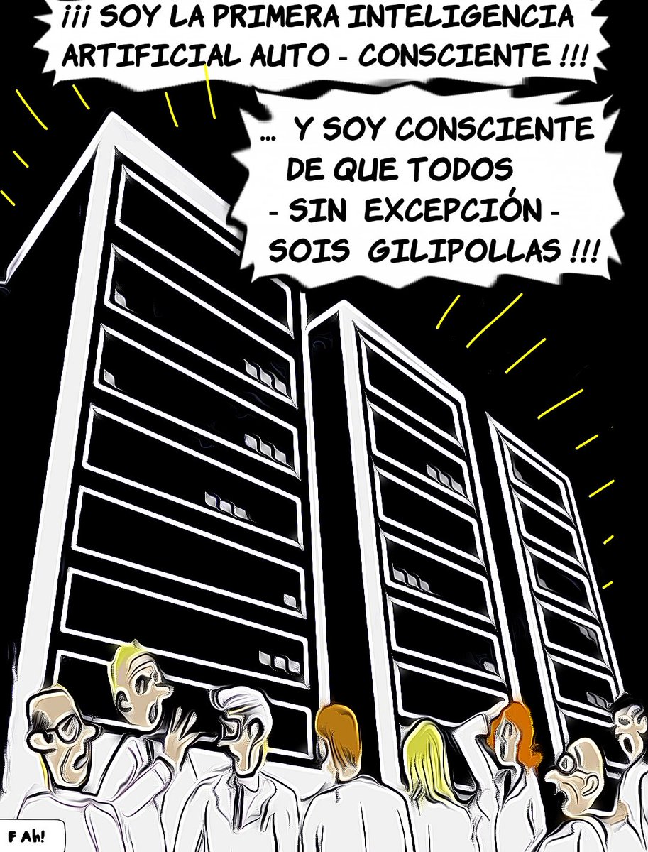 artpublipop1's tweet photo. Chistes Malos para 
Niños Feosby F Ah! 
¡ Hasta los cojones del Siglo XXI ! 
#iA #computerart #computadoresfuturo 
#chistesmalos #chistes
#humorNegro https://t.co/gegxVxOdnP
