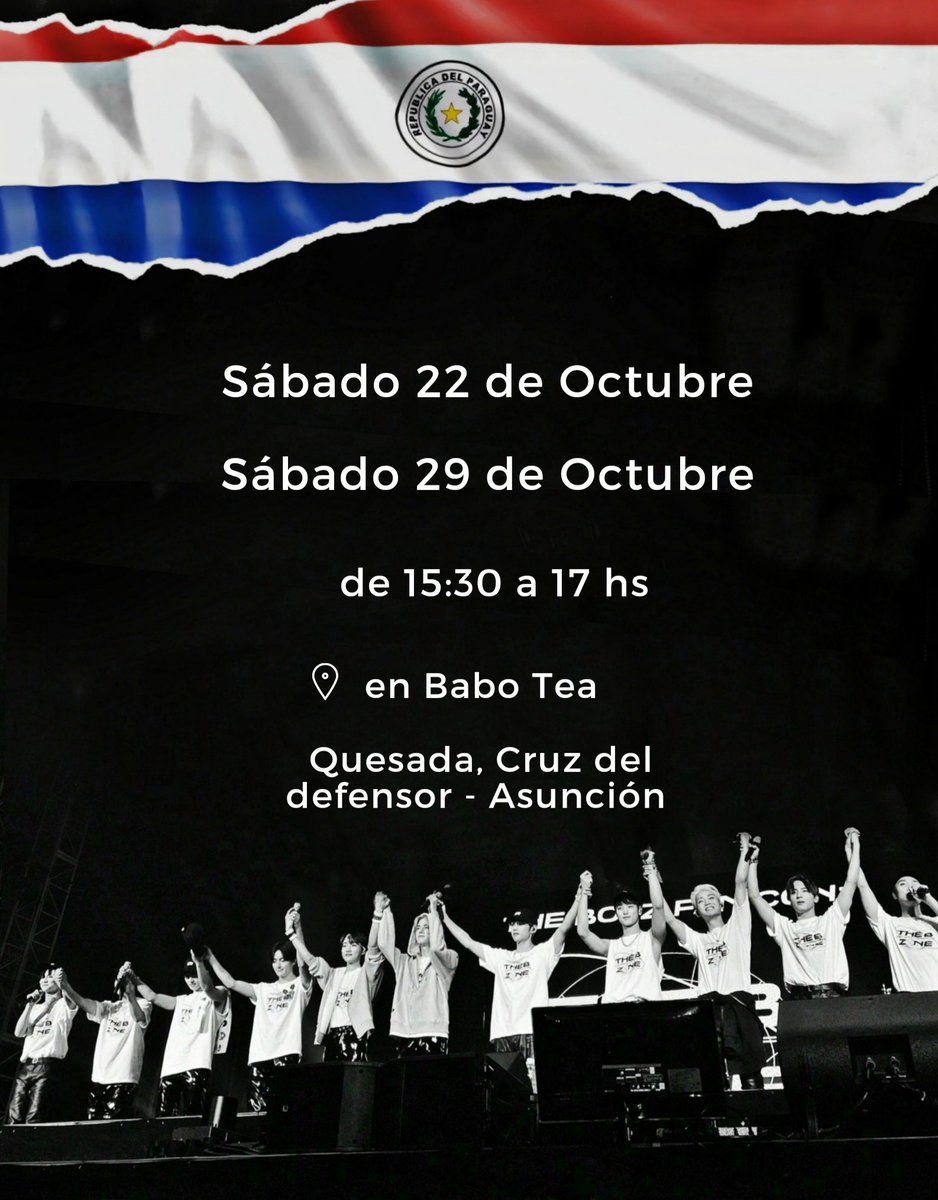¡The B! Queremos que seas parte...✨
Como saben, THE BOYZ se presentará en el MUSIC BANK en Chile y queremos que seas parte de esta experiencia junto al staff de TBZPY.
Preparamos una bandera para transmitir el amor de The B Paraguay a través de ella y con las firmas de ustedes.