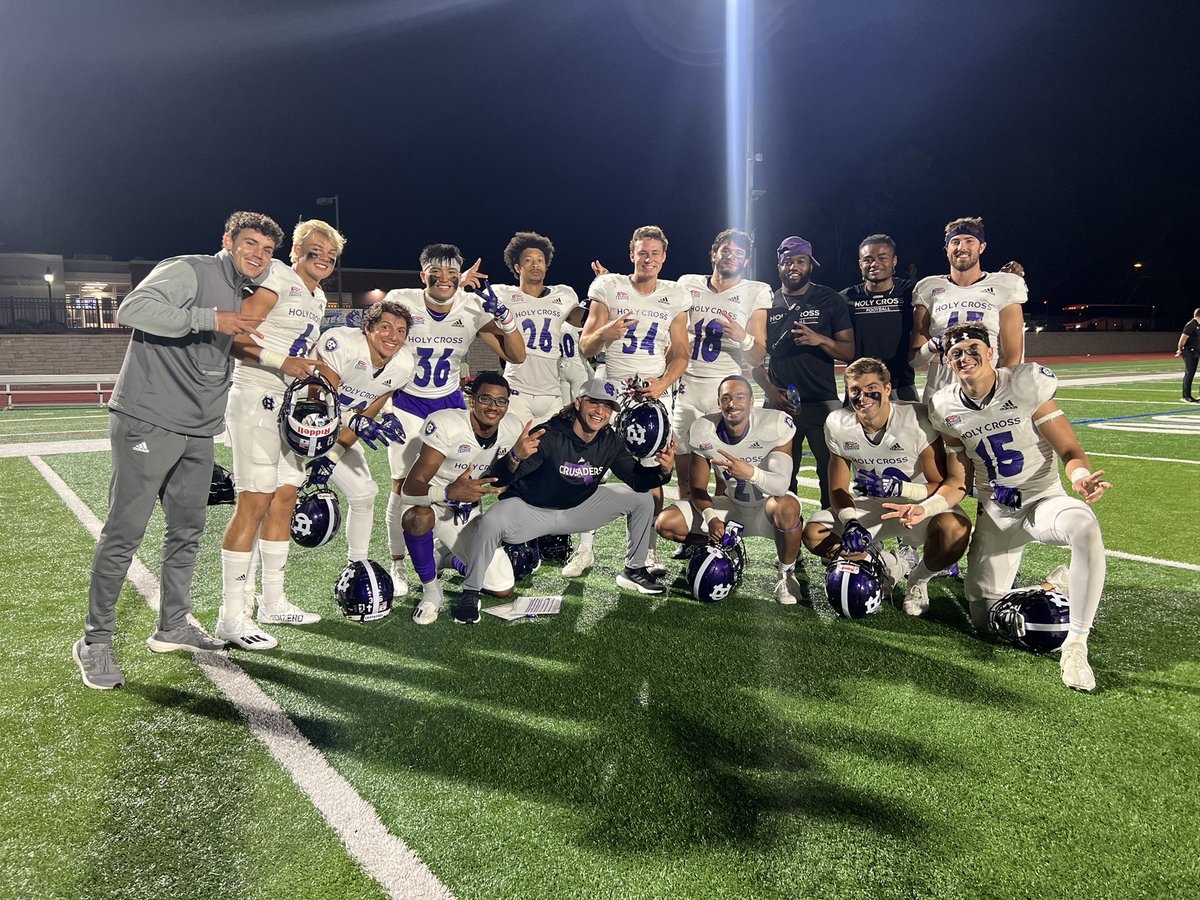 Coach_DiMike's tweet photo. THE BEST PLACE IN THE COUNTRY TO PLAY COLLEGE FOOTBALL… because of the people!!! @HCrossFB 

✝️🤞🏻💜🐺⚔️ https://t.co/EV0QQzMiid