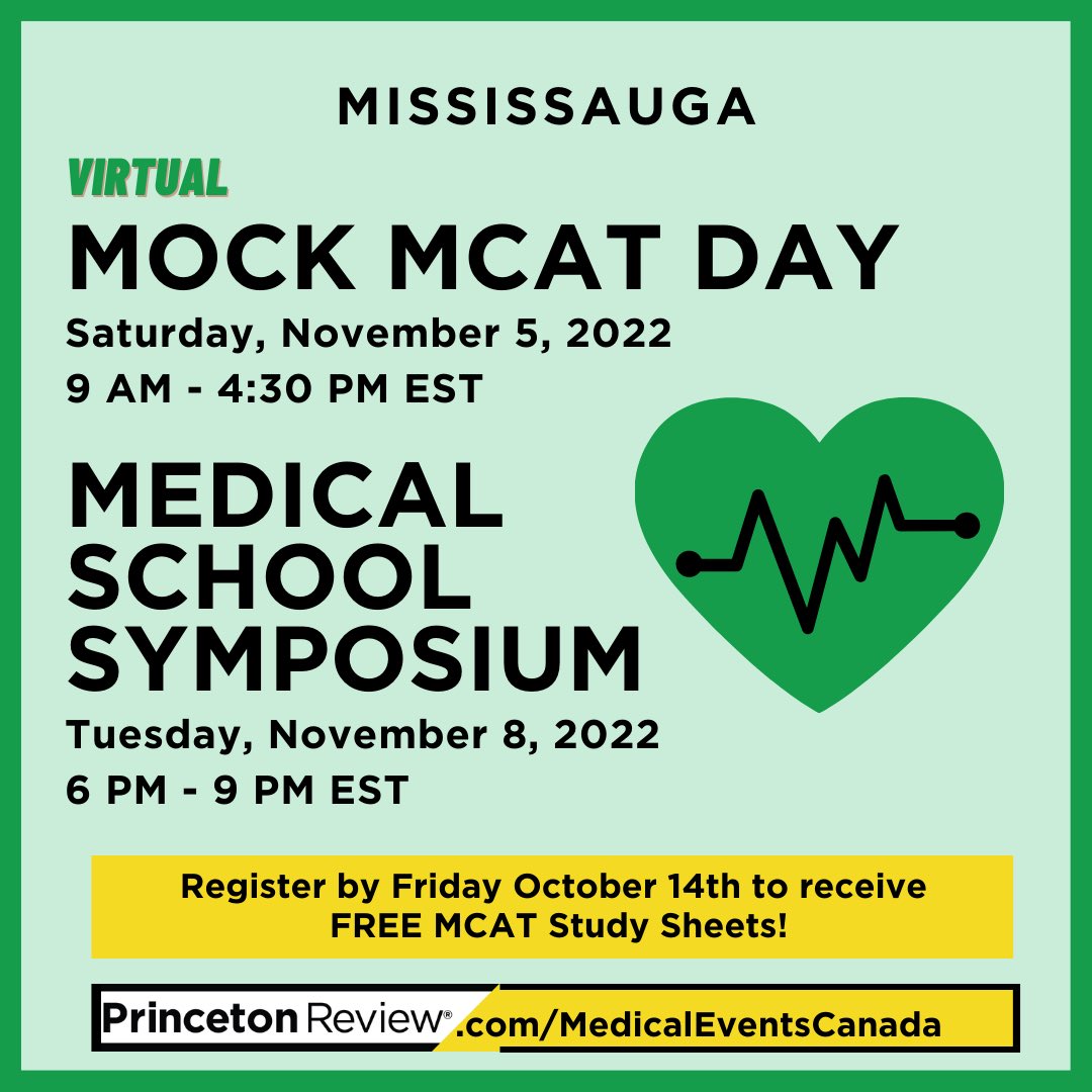 Our sponsors, <a href="/ThePrincetonRev/">The Princeton Review</a>, is holding some exciting events for those interested in medical school!
To register, visit: princetonreview.com/medicaleventsc…
and enter the 6-digit course ID for your campus events here: secure.princetonreview.com/free-event-enr…
Questions?
Call TPR 1-800-273-8439 ext: 1207