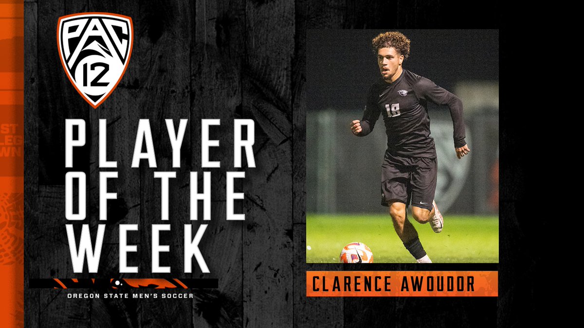BeaverMSoccer's tweet photo. 👏👏👏 Big congrats to Clarence Awoudor on being named Pac-12 Player of the Week!👏👏👏

#GoBeavs https://t.co/PLisjSLyVs