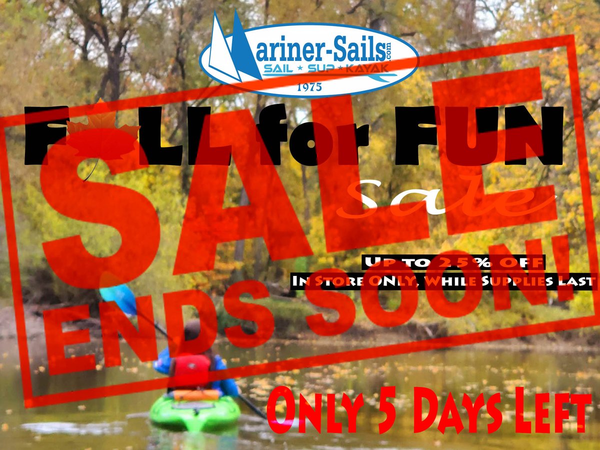 MarinerFun's tweet photo. Time is running out to take advantage of the BEST prices of the SEASON!!!
Visit the SHOP soon to checkout the AMAZING Deals...
In Stock Pedal Kayaks, Paddle Kayaks, SUPs, iSUPs, PFDs, and Paddles all UP TO 25% OFF https://t.co/XpaUNzSdDD