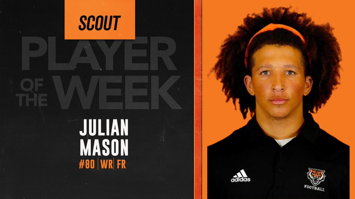 BengalGridiron's tweet photo. Scout Players of the Week vs. Cal Poly! 🙌

Offensive: @Julian_mason1   
Defensive: @CannenSiegel  
Special Teams: @CySlayer5 
#RoarTogether #TTM https://t.co/dPyn3DyHSb
